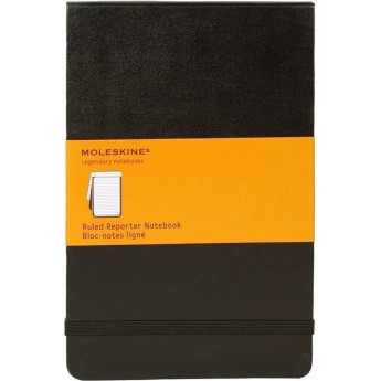 Блокнот MOLESKINE Reporter Soft Pocket, линейка, чёрный